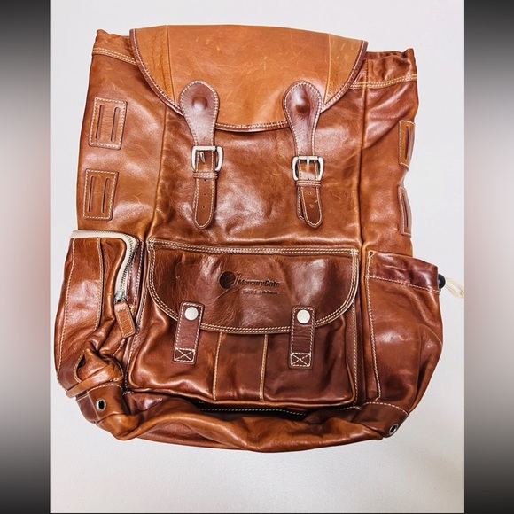 Barrington Other - Leather Mercury Gate Barrington Collection Rucksack Backpack Brown Canvas Inside